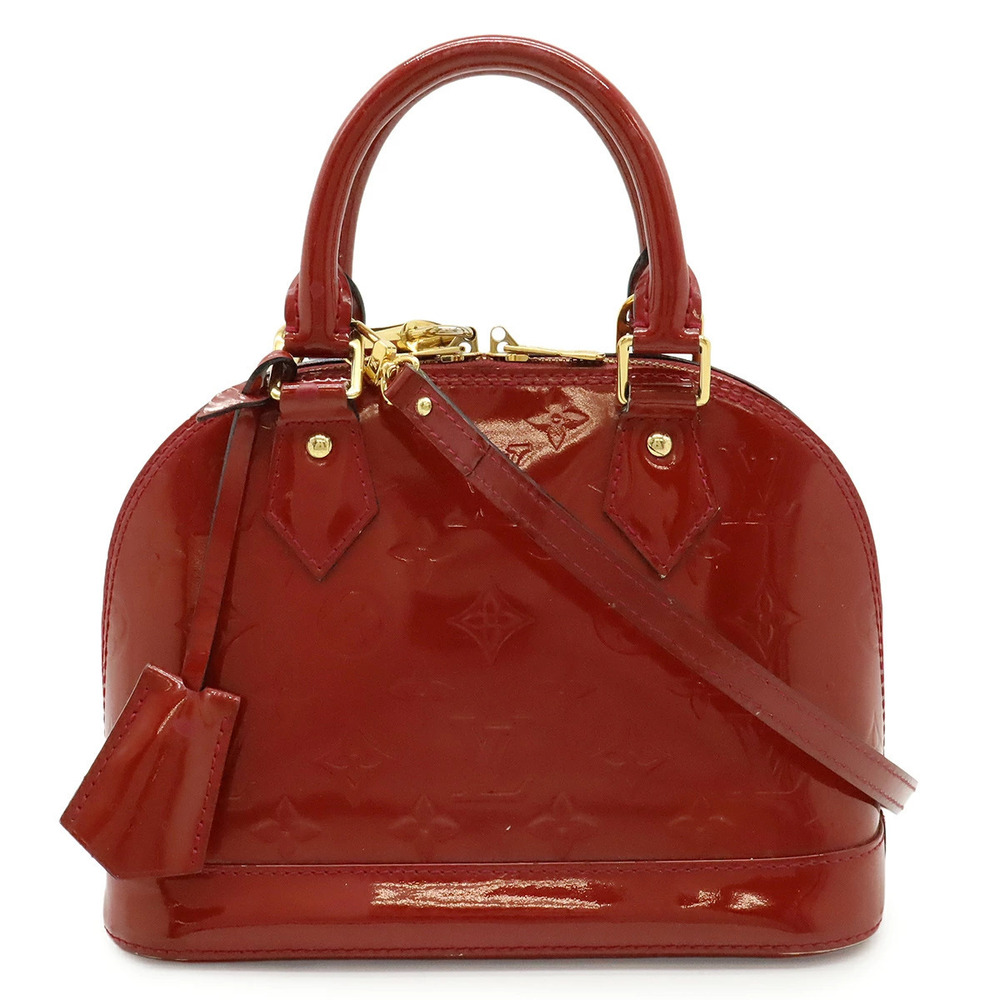 LOUIS VUITTON Monogram Vernis Alma Handbag Shoulder Rose Pink Indien